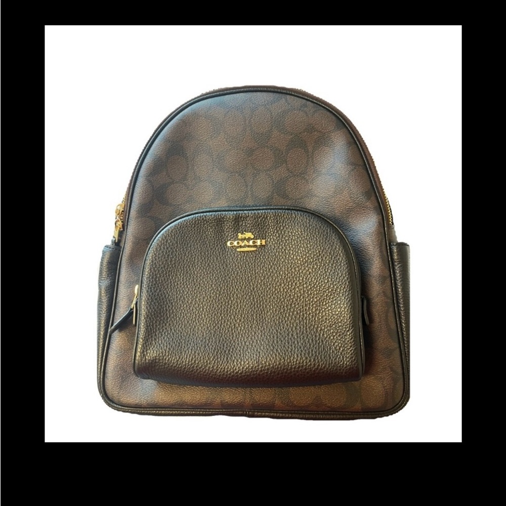 Coach Brown and Black Backpack